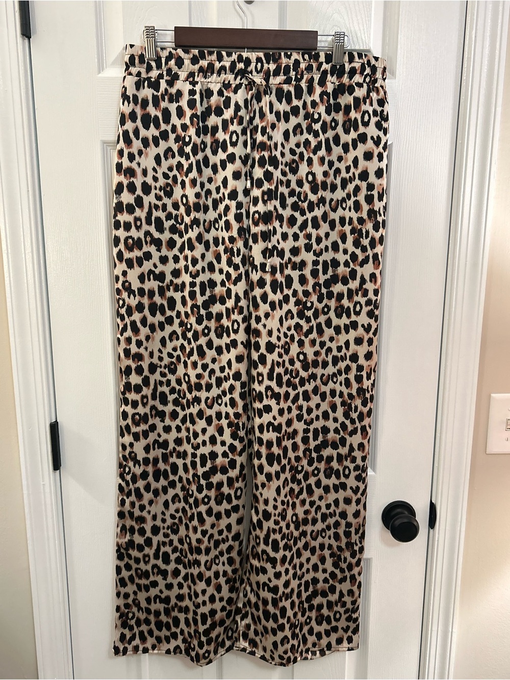 Vocal Leopard Print Wide Leg Pull-On Pants XL